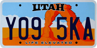 UT license plate Y095KA