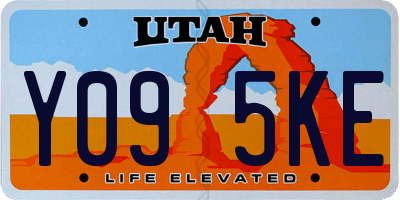 UT license plate Y095KE