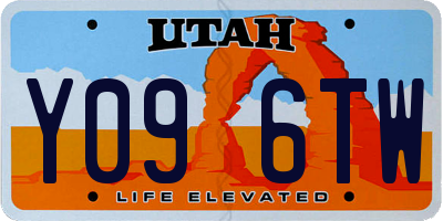 UT license plate Y096TW