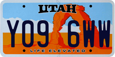 UT license plate Y096WW