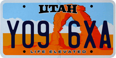 UT license plate Y096XA