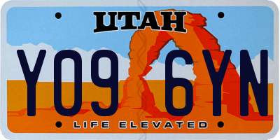 UT license plate Y096YN