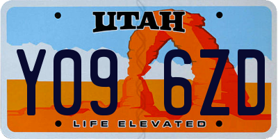 UT license plate Y096ZD