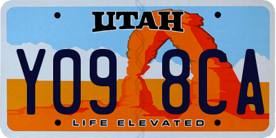 UT license plate Y098CA