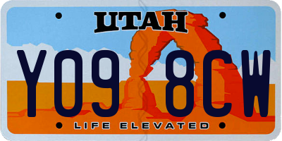UT license plate Y098CW