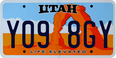 UT license plate Y098GY