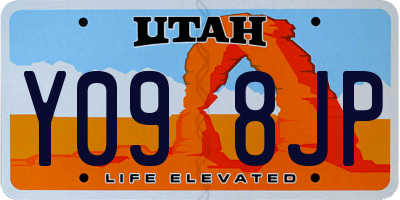 UT license plate Y098JP