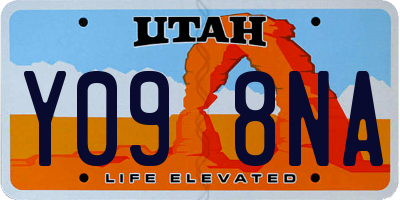 UT license plate Y098NA
