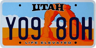 UT license plate Y098OH