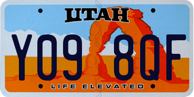 UT license plate Y098QF