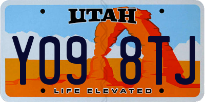 UT license plate Y098TJ