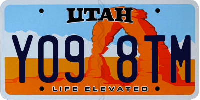 UT license plate Y098TM