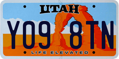 UT license plate Y098TN