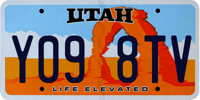 UT license plate Y098TV