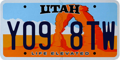 UT license plate Y098TW