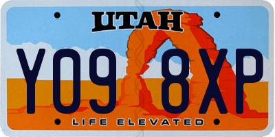 UT license plate Y098XP