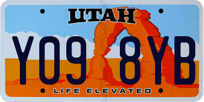 UT license plate Y098YB