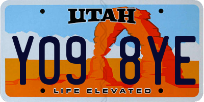UT license plate Y098YE