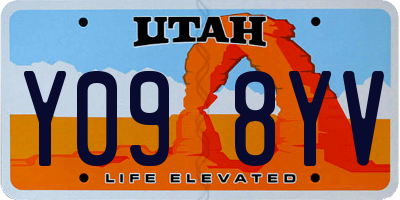 UT license plate Y098YV