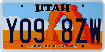 UT license plate Y098ZW