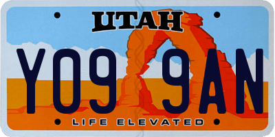 UT license plate Y099AN