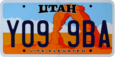 UT license plate Y099BA