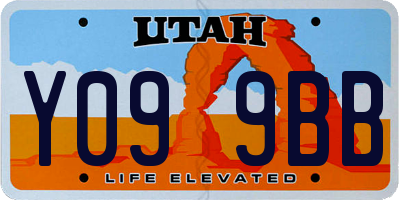 UT license plate Y099BB