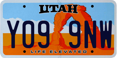 UT license plate Y099NW
