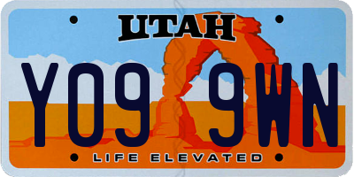 UT license plate Y099WN