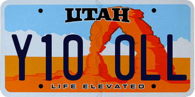 UT license plate Y100LL