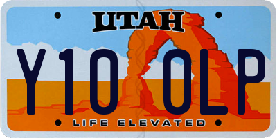 UT license plate Y100LP