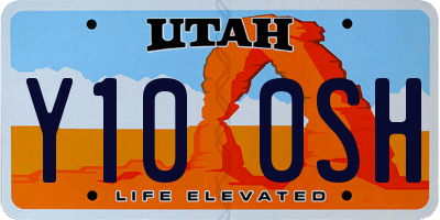 UT license plate Y100SH