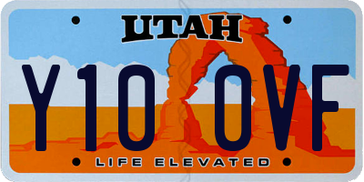 UT license plate Y100VF