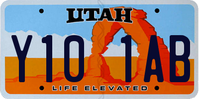 UT license plate Y101AB