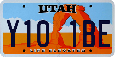UT license plate Y101BE