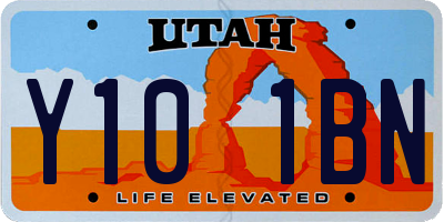 UT license plate Y101BN