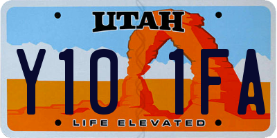 UT license plate Y101FA