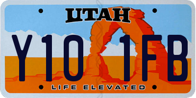 UT license plate Y101FB