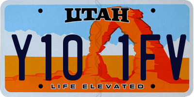 UT license plate Y101FV