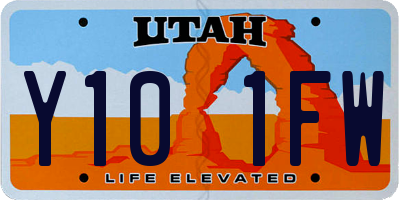UT license plate Y101FW