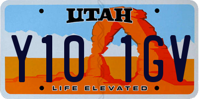 UT license plate Y101GV