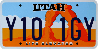 UT license plate Y101GY