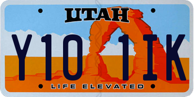 UT license plate Y101IK