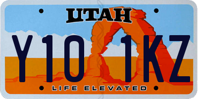 UT license plate Y101KZ