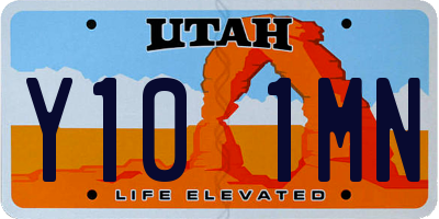 UT license plate Y101MN
