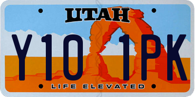 UT license plate Y101PK