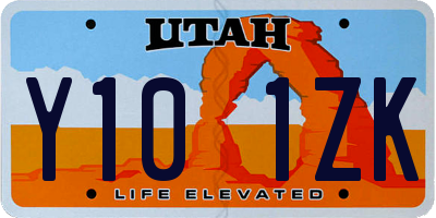 UT license plate Y101ZK