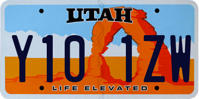 UT license plate Y101ZW