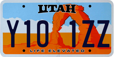 UT license plate Y101ZZ