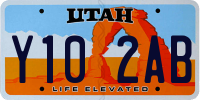 UT license plate Y102AB